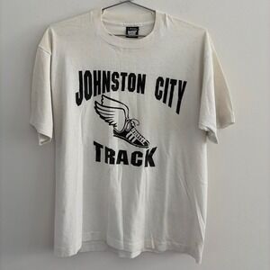 Vintage Screen Stars Best Johnston City Track SIMS White T-Shirt Large